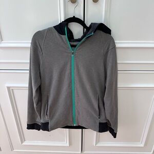 Gray and Black Zip-Up Hoodie
